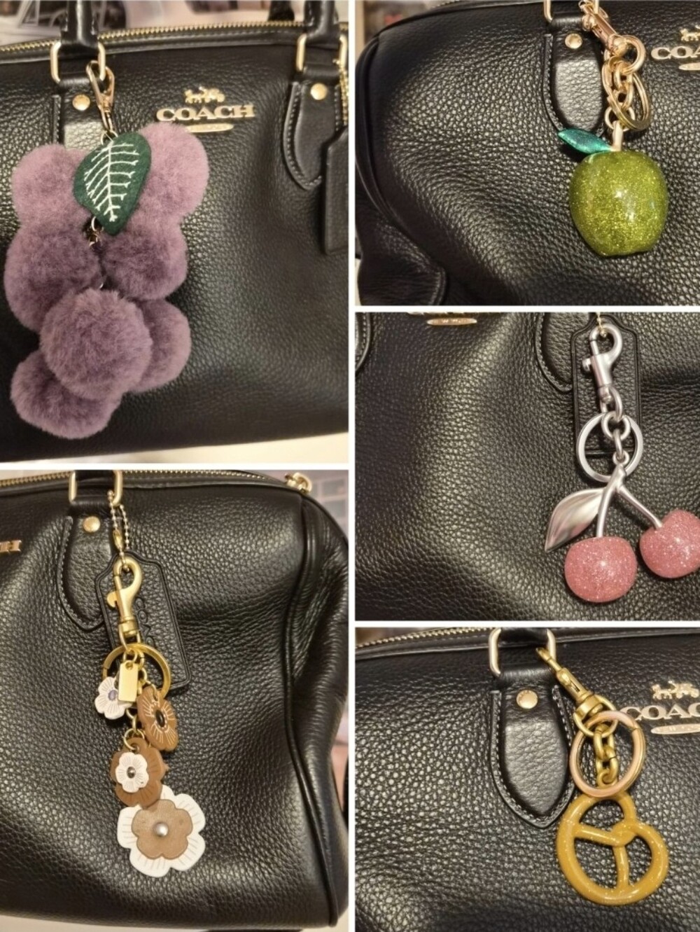 10-Piece Bag Charm & Keychain Lot  Mixed Styles Purse Accessories Cute&Treny EUC